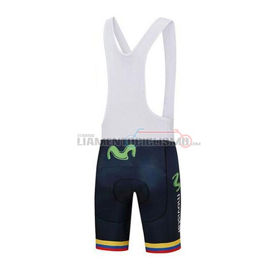 Abbigliamento Ciclismo Movistar Manica Corta 2018 Campione Colombia